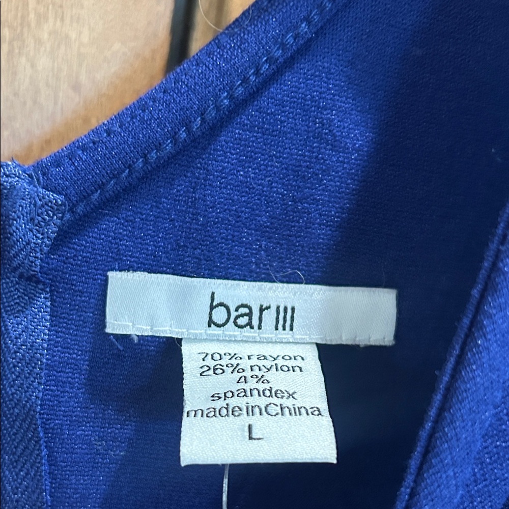 Bar III Royal Blue Sleeveless Midi Tank Dress - Picture 4 of 7